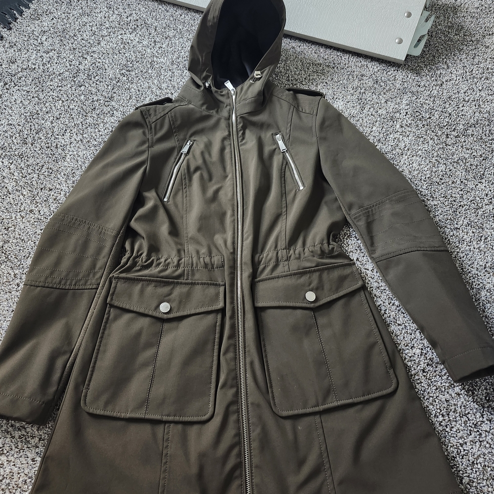 BCBGeneration Dark Olive Hooded Jacket